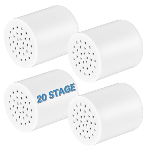 4 Pack Shower Filter Replacement Cartridge 20 Stage,High Output SF100, SF220 Shower Filters For Hard Water,Universal Cartridge,Waters Purifier, Shower Water Softener,filtro para ducha de baño
