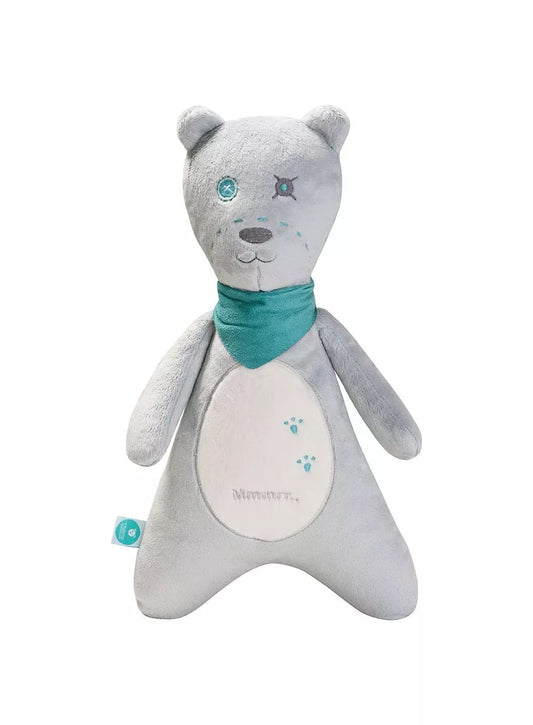 myHummy Baby Sleep Soother Teddy Bear (Boy) Plush Sound Machine with 5 White Noise Sound Options - 60 Minute or 12 Hour Continuous Options