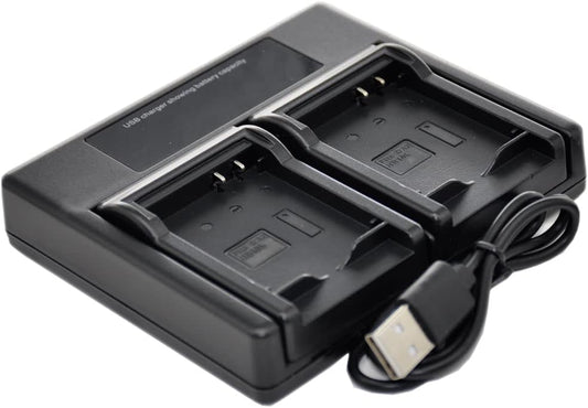 BTBAI DB-40 DB-43 NP-60 uds2 Battery Charger USB Dual for Digital Camera Video Camcorder