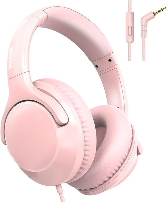 40 inch 3.5mm MIDOLA Over-Ear Wired Headphones Decent Sound (Acceptable) with Built-in Microphone, Lightweight