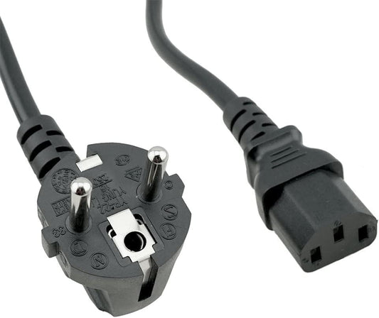 BRENDAZ 3 7/7 IEC320 C13) 6-Feet (EU) European Power Cord Prong (CEE to Compatible with Most PCs, Monitors, scanners