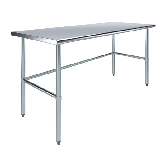30 in. x 72 in. Open Base Stainless Steel Work Table | Residential & Commercial | Food Prep | Heavy Duty Utility Work Station | NSF