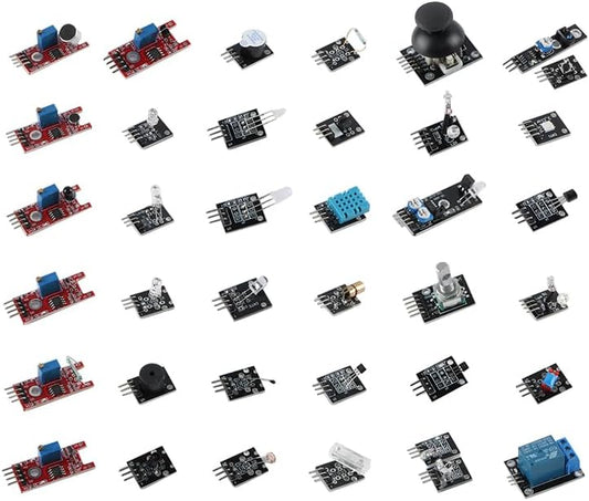 37 1 37 in Sensor Kit for Arduino & Raspberry Pi - Types of Sensors & Data with Storage Box