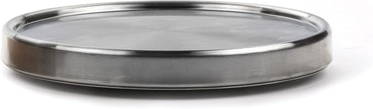 RSVP International Endurance Tool Crock Turntable Lazy Susan, Stainless Steel, 8.25" | Organize Spices & Small Bottles | Spins Easy | Handy in Cabinets or on Counters