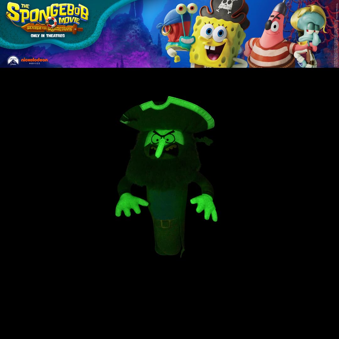 Spongebob Squarepants The Flying Dutchman Kids Plush Cuddle Pillow, Glow in The Dark, Super Soft & Cozy, (Officially Licensed Product) By Franco Collectibles