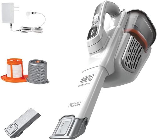 BLACK+DECKER Handheld Vacuum - Cordless & Rechargeable with Powerful Suction | Extra Long Crevice Tool