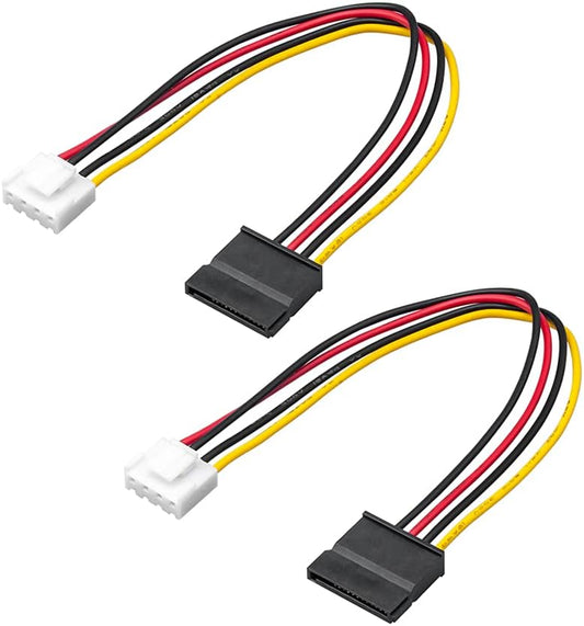 2Pack 4 7.87inch (20cm) OwlTree Pin to SATA Female Hard Drive Power Adapter Cable Compatible with Hikvision Video