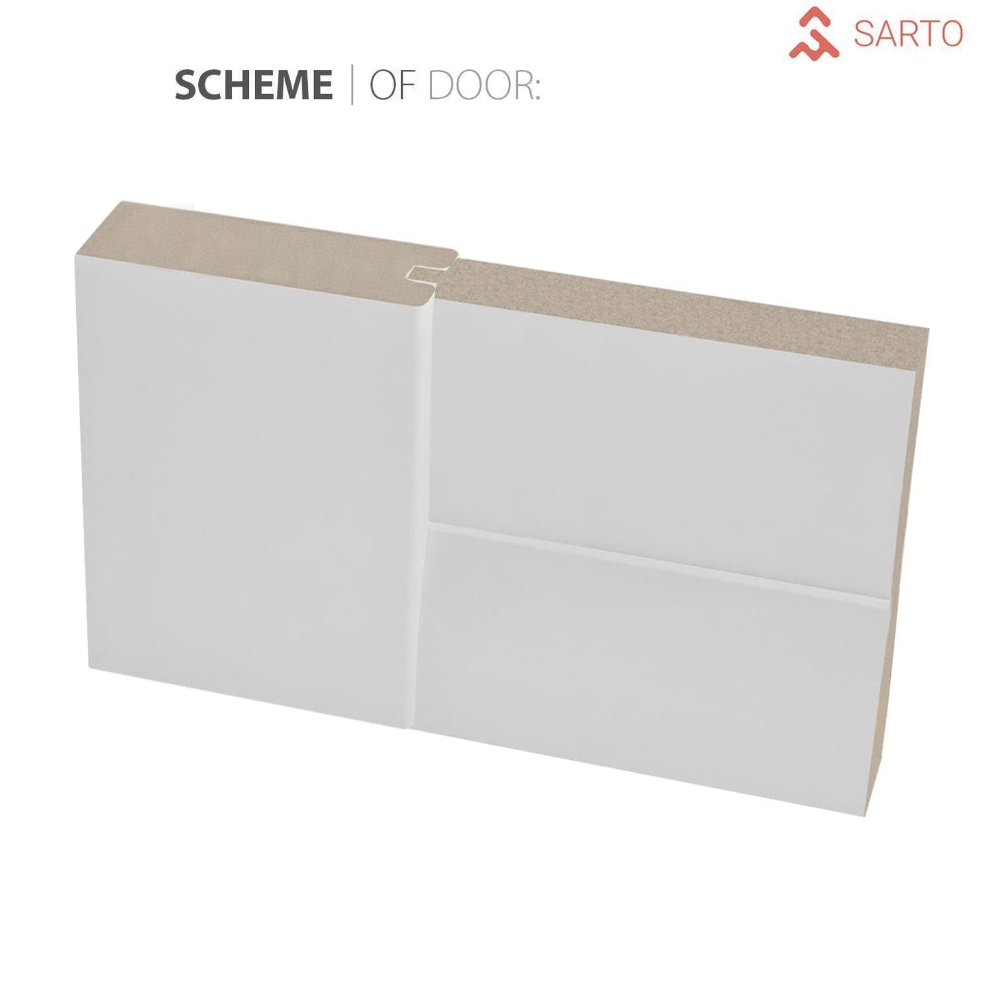 SARTODOORS Quadro 4088 Barn Door 32 x 96 in, Black Matte Solid MDF Core, Sliding Interior Door Slab with 6.6 FT Black Rail Hardware Included