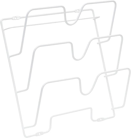 Household Essentials White Steel Door Mount Lid Rack