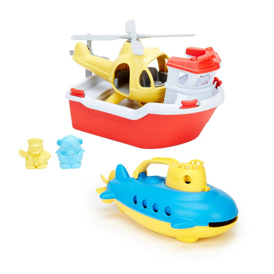 Ocean Rescue Adventure – Rescue Boat & Helicopter + Submarine Set