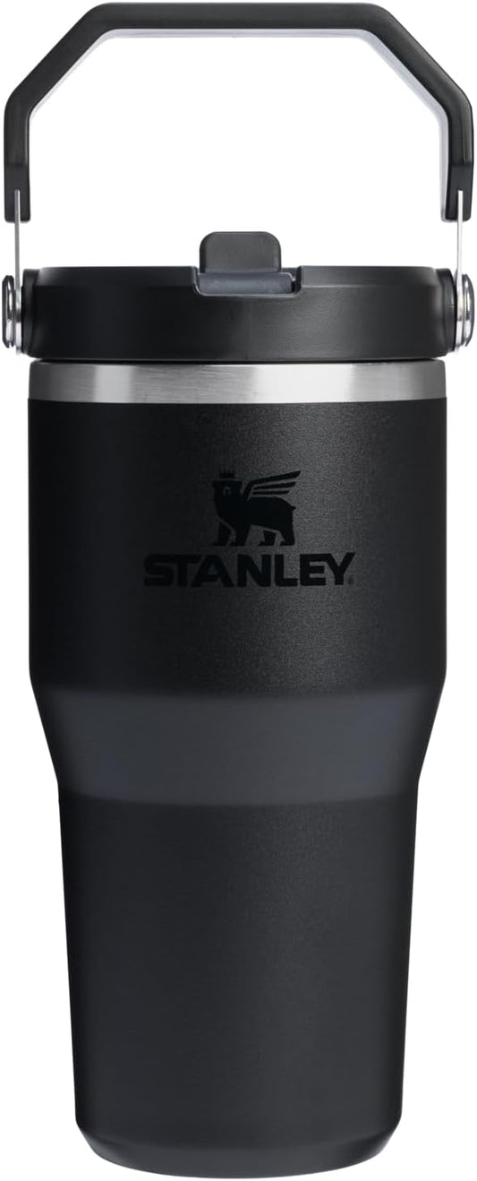 Stanley IceFlow 2.0 Flip Straw Tumbler - 20 oz Insulated Stainless Steel Water Bottle | Leak Resistant, BPA-Free | Black