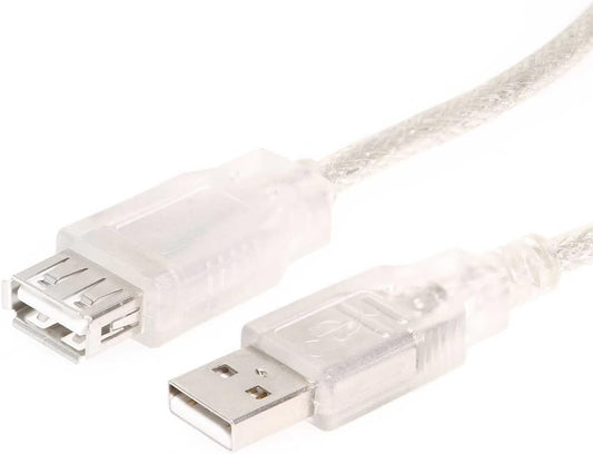 2.0 10ft) USBGear USB Hi-Speed A to A High Performance Extension Cable (Clear