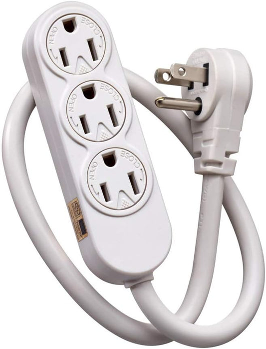 3-Outlet 49605-APS, Leviton Power Strip for Use Inside Structured Media Center, White