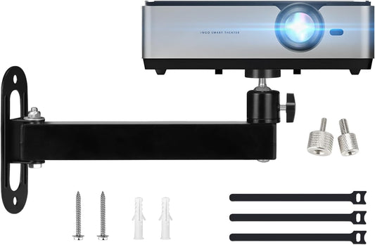 2-Be-Best 7.87IN 20CM 1/4" M4 M6 Projector Wall Mount Mini Projector Mount Length / Wall Projectors Mounts Adjustable
