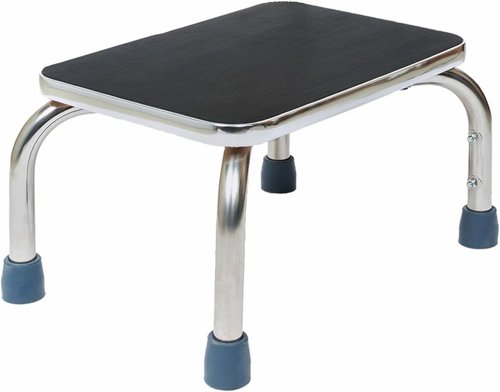 BodyMed Heavy-Duty Foot Step Stool - Non-Slip Rubber Platform for Seniors & Adults | Supports 300lbs, 18”L x 11.5”W x 9.5”H