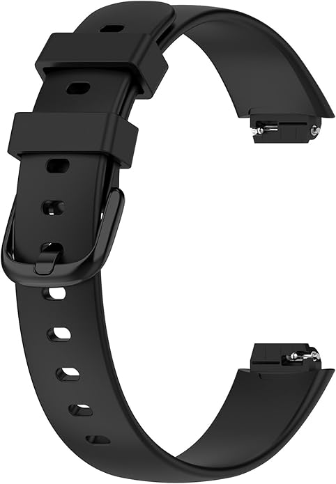2 Pack Compatible with Fitbit Inspire 3 Bands, 15.4mm Width Soft Silicone Adjustable Sport Replacement Band for Women Men