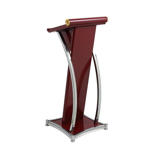 BVFDPPWQ Metal Lectern Podium Stand - Pulpits for Churches, Church Classroom Pulpit Podiums Reading or Laptop Desk with Slanted Top Shelf, for Office Stage Studio