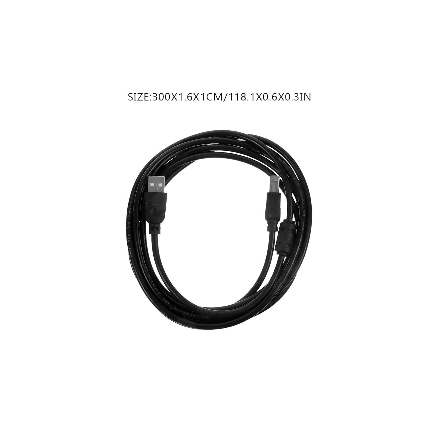 2.0 3 POPETPOP USB Printer Cable for Office and Home Use Meter Black USB Cable for Fax Machine Copier Scanner Computer
