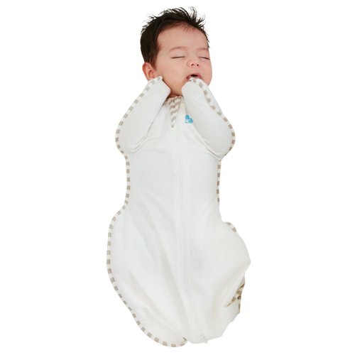Love To Dream Organic Swaddle - Baby Sleep Sack for Self-Soothing | 1.0 Tog, Small (5-8.5lbs), Cream