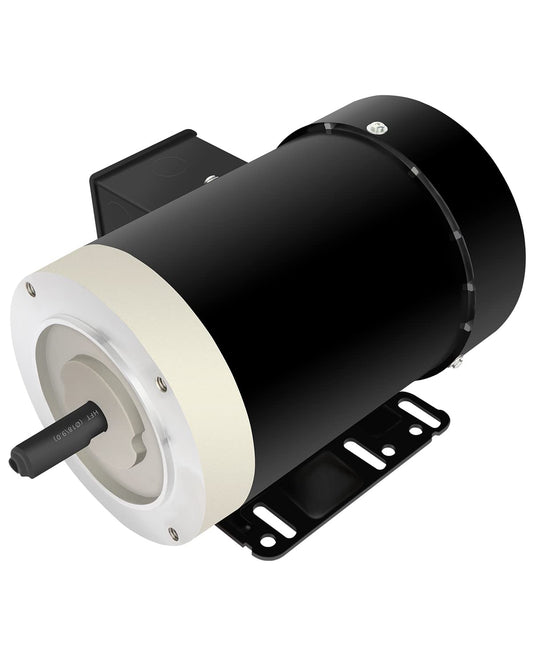 2HP Electric Motor, Air Compressor Motor, General Motor 3450 RPM, Three Phase Motor 56C Frame, 5/8"Shaft Diameter CW/CCW Rolled Steel Shell, 230V/460V TEFC