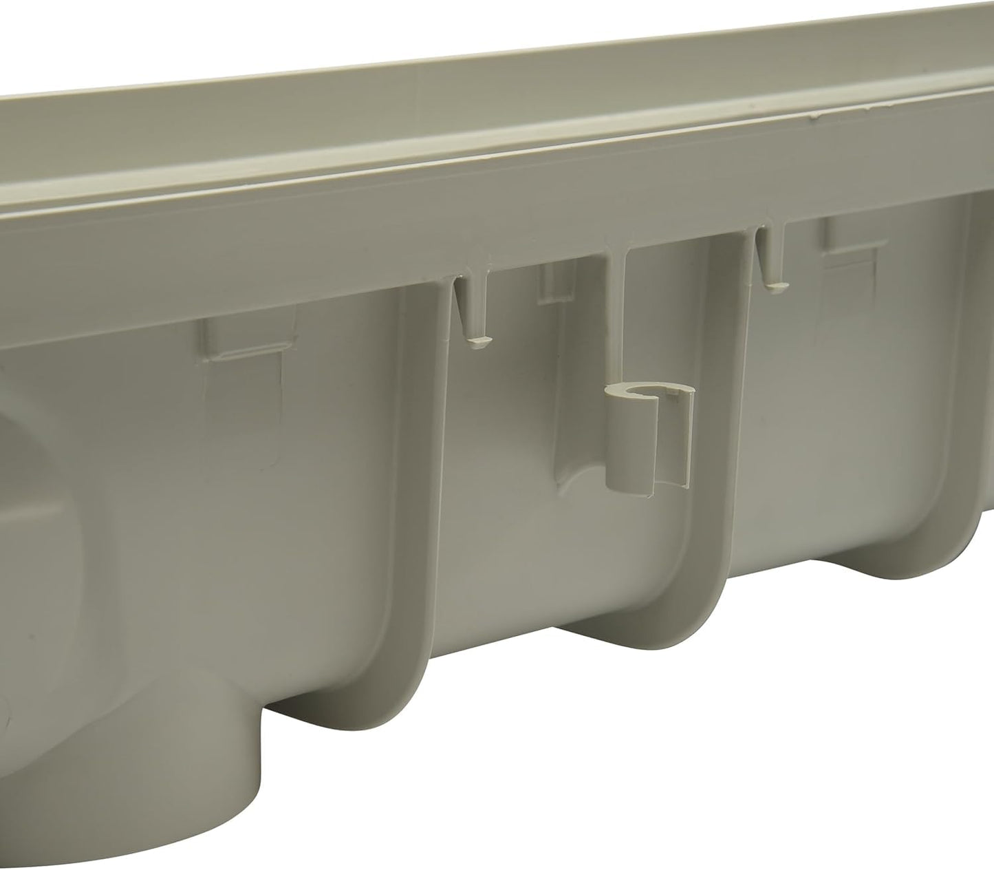 NDS Pro Series Channel Drain Kit, 5-1/2 in. X 39-3/8 in. Deep Profile Channel, Galv. Steel Grates, End Caps/Outlet, 5 in.