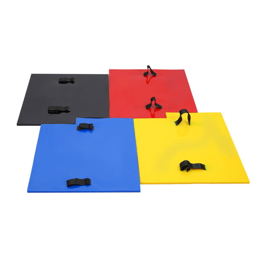 4 PCS Concrete Stamps, 24x24in Concrete Texturing Skin Mats Set with Practical Handles for Courtyard Paths, Driveways, Swimming Pool Platforms