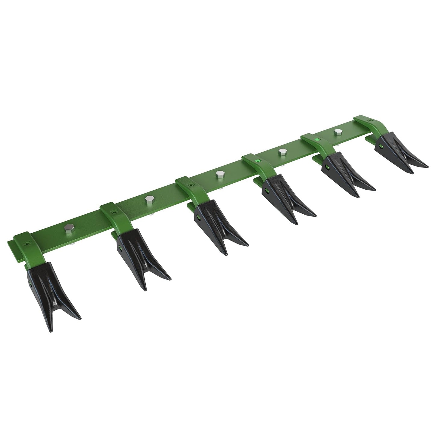 GarveeTech Heavy Duty 49 in Bucket Tooth Bar Designed for Sub-Compact Tractors, No Drilling Required, Fits 1/2 in or Smaller Bucket Cutting Edges, Durable Green Finish