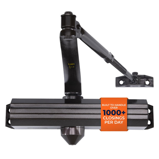 Boomerang D4016 Medium/Heavy-Duty Designer Auto Commercial Door Closer, Multiple Mount Options, Door Closer for High Traffic Areas, ADA & UL 3 Hour Fire Rated, Dark Bronze (US10B)