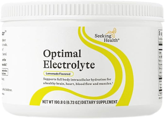 Seeking Health Optimal Electrolyte Powder, Lemonade Flavor, Healthy Energy and Endurance Support, Promotes Hydration and Healthy Muscles, Vegan and Vegetarian (30 Servings)*