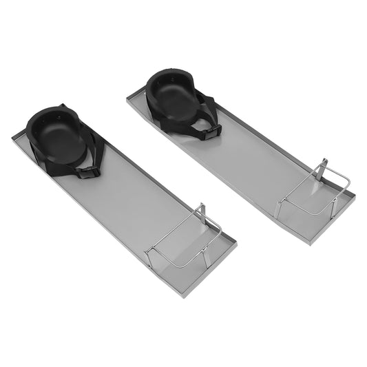 27“ x 8” Concrete Knee Plate Slider Knee Plate, Knee Plate 201 Stainless Steel Knee Plate for Cement and Concrete Finishing Board Taping
