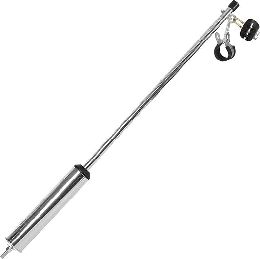 Semi Truck 40" Swivel Pogo Stick,Pogo Stick for Air Brake Line & Electric Power Cord Holder,Heavy Duty Stainless Steel Pogo Stick with 3 & 1 Hole Clamp,Chrome Color（1pack