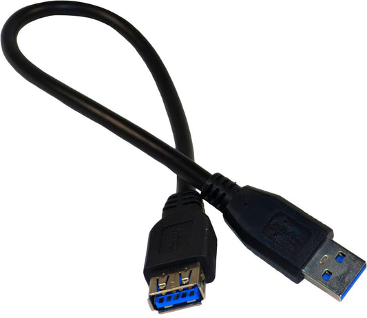 1ft 3.0 HQRP USB Extension Cable SuperSpeed Type A Male to Female Extension Cord for Laptop, PC, Hard Drive, Keyboard