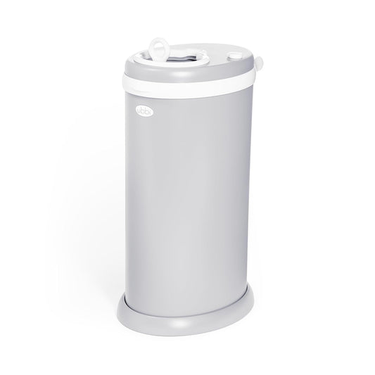 Ubbi Stainless Steel Diaper Pail - Odor Locking Design, No Special Bags Needed | Award-Winning Gray
