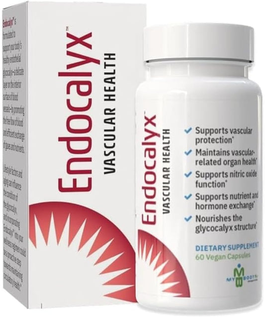 Endocalyx Supplement - Endothelial Glycocalyx Support 60 Capsules - Vascular & Microcirculation Health - Clinically-Studied - Patented - Supports Nitric Oxide Functions