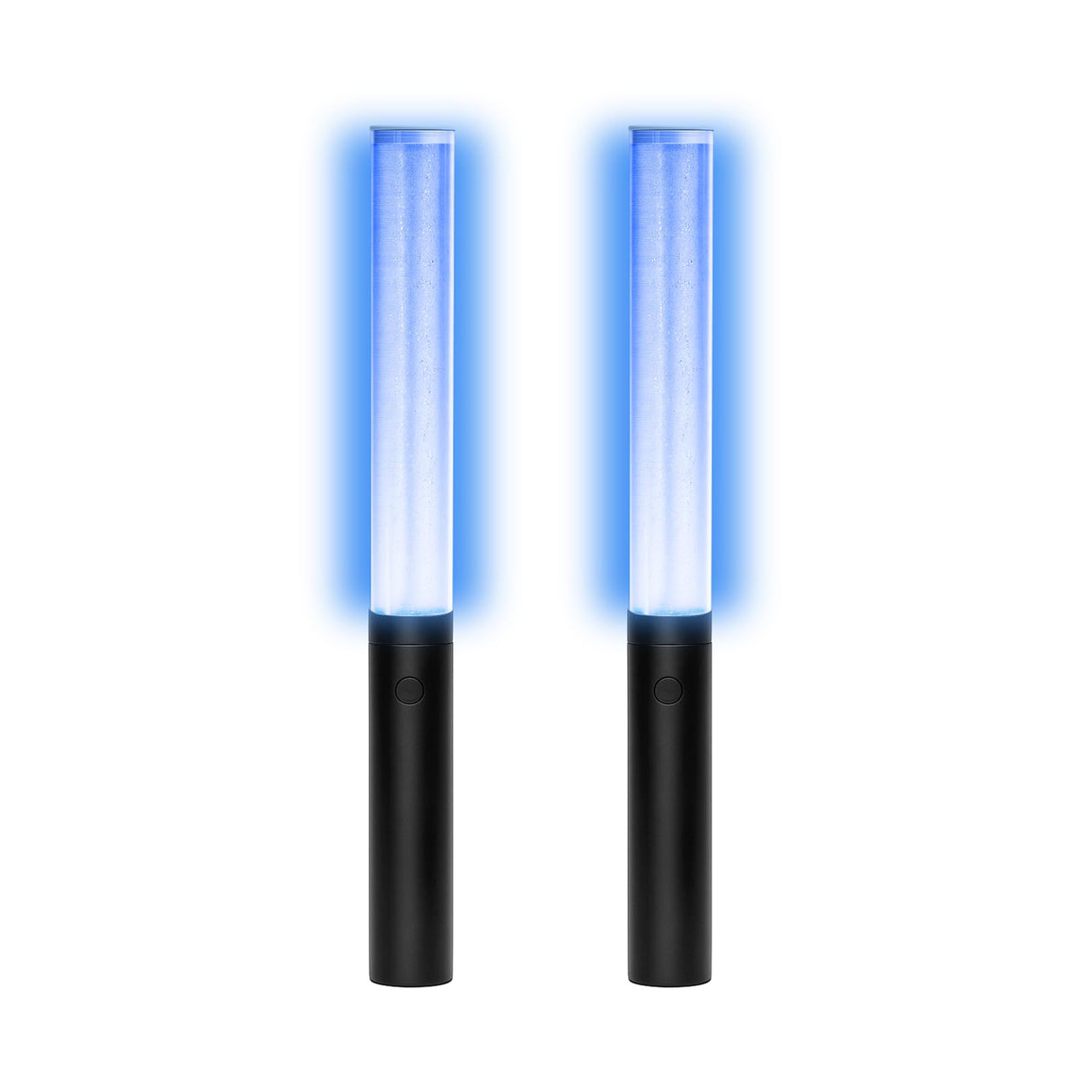 LED Glow Sticks Reusable Glow Party Favor Supplies Multicolor Light Up Stick Idol Concert LED Flashing Bright Glow Lightsticks for Wedding, Birthday, Raves, Concert, Halloween, Christmas (Black-2Pack)