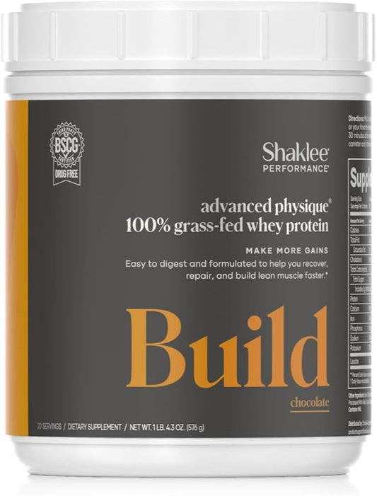 Shaklee - Performance® Advanced Physique® 100% Grass-Fed Whey Protein: Fast-Absorbing Formula - 20g Protein 110 Calories - Chocolate - 20 Servings
