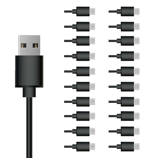 20 Pack 3FT 2.0 USB C Cable USB Cables,Bulk Type C Charging Cords Black