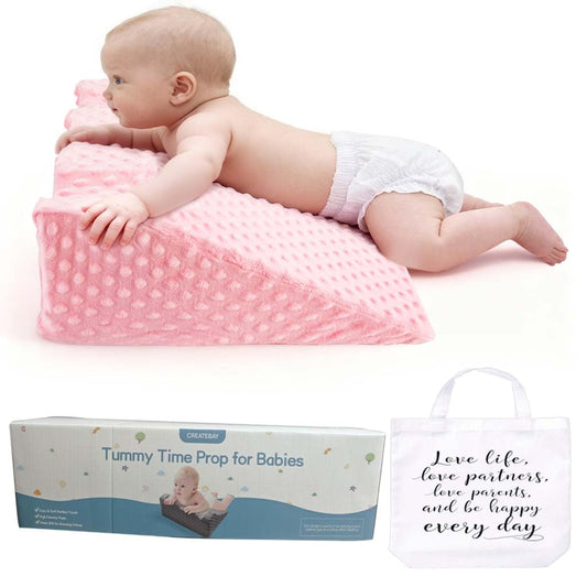 Nursing Reflux Prop for Infant,Baby Colic & Gas Relief,Memory Foam Nursery Support with Reusable Bag & Colorbox [Upgrade],Baby Tummy Time Prop for Neck and Shoulder Strength Growth, Baby Product Gift