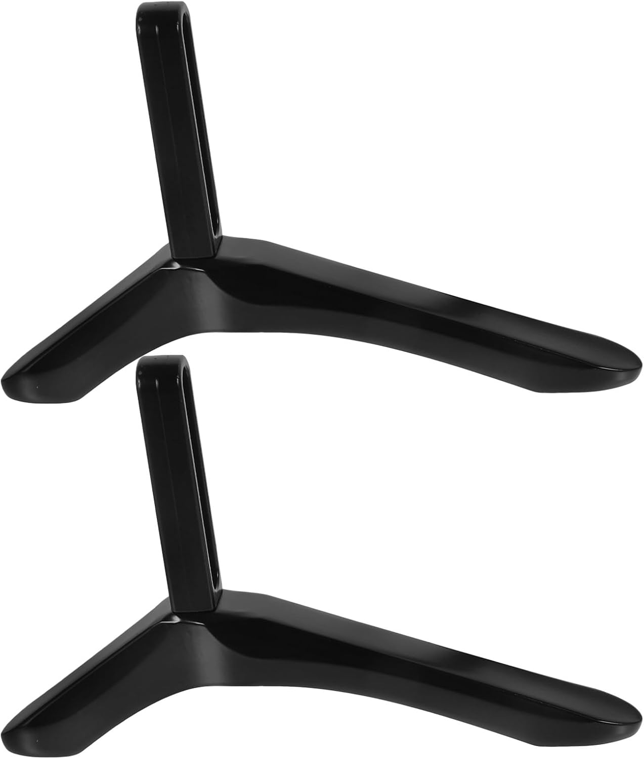 Luxshiny Tv Stand Base Pedestal with Screws Black Tv Holder Tabletop Support Compatible Replacement for Living Room