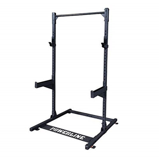 Body-Solid Powerline (PPR500) Half Rack - Compact Power Cage with J-Cups & Safety Spotter Arms for Home Gym Strength Training