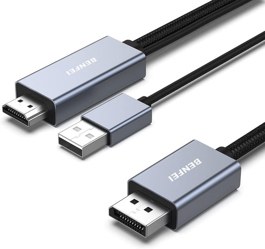 BENFEI 6 PS5 One(360) 4K@60Hz 2K@144Hz 1080P@165Hz(Not HDMI to DisplayPort Cable, Feet HDMI Source to DisplayPort