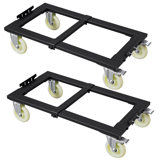 2 Set Furniture Moving Dolly 2300LBS Capacity, Heavy Duty Dolly Cart with 5" Wheels, 31"x17" Flat Dolly with Anti-Slip Strip & Reinforced Crossbar, Easily Moves Heavy Furniture & Building Material