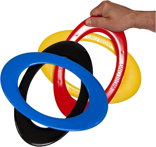 Double Wing Flyer – Aerodynamic Flying Disc for Families & Adults Playing Catch, Sports Toys for Beach Frisbee & Park Activities, Outdoor Toys for Teens & Frisbees for Adults (Y, BLK, B, R)