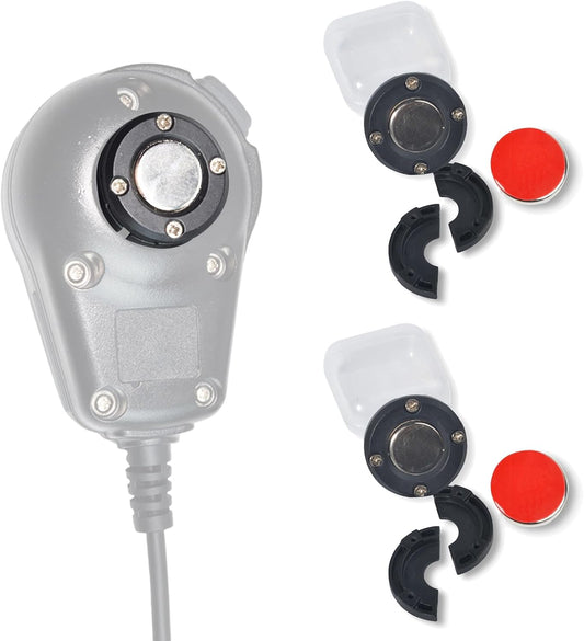 2-Pack, TWAYRDIO Magnetic Radio Mic Holder Mobile Microphone Magnet Mount, CB Mic Hanger, for Motorola Kenwood Mics