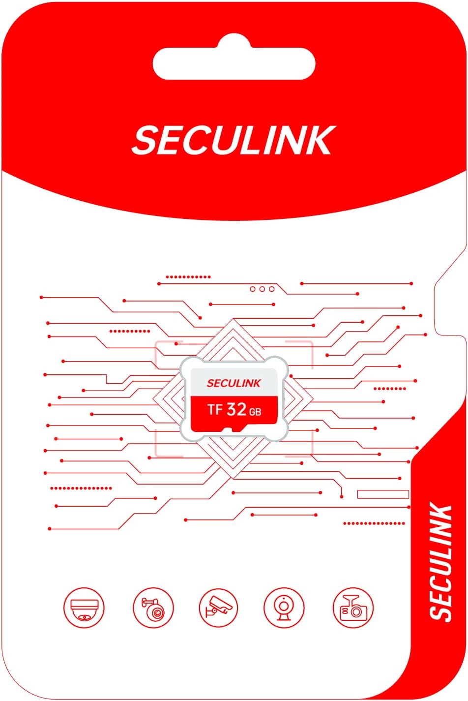 SECULINK FAT32 10 24/7 (32GB) TF Memory Card Format Class High Speed Reading/Writing Recording for Security Camera Dash