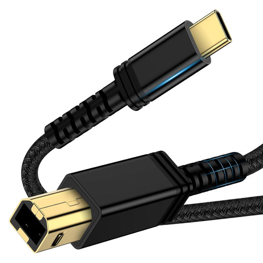 2.0 10FT UorMe USB C to Printer Cord, USB Type A Male to B Male Cable Scanner Cord High Speed Midi Cable Compatible