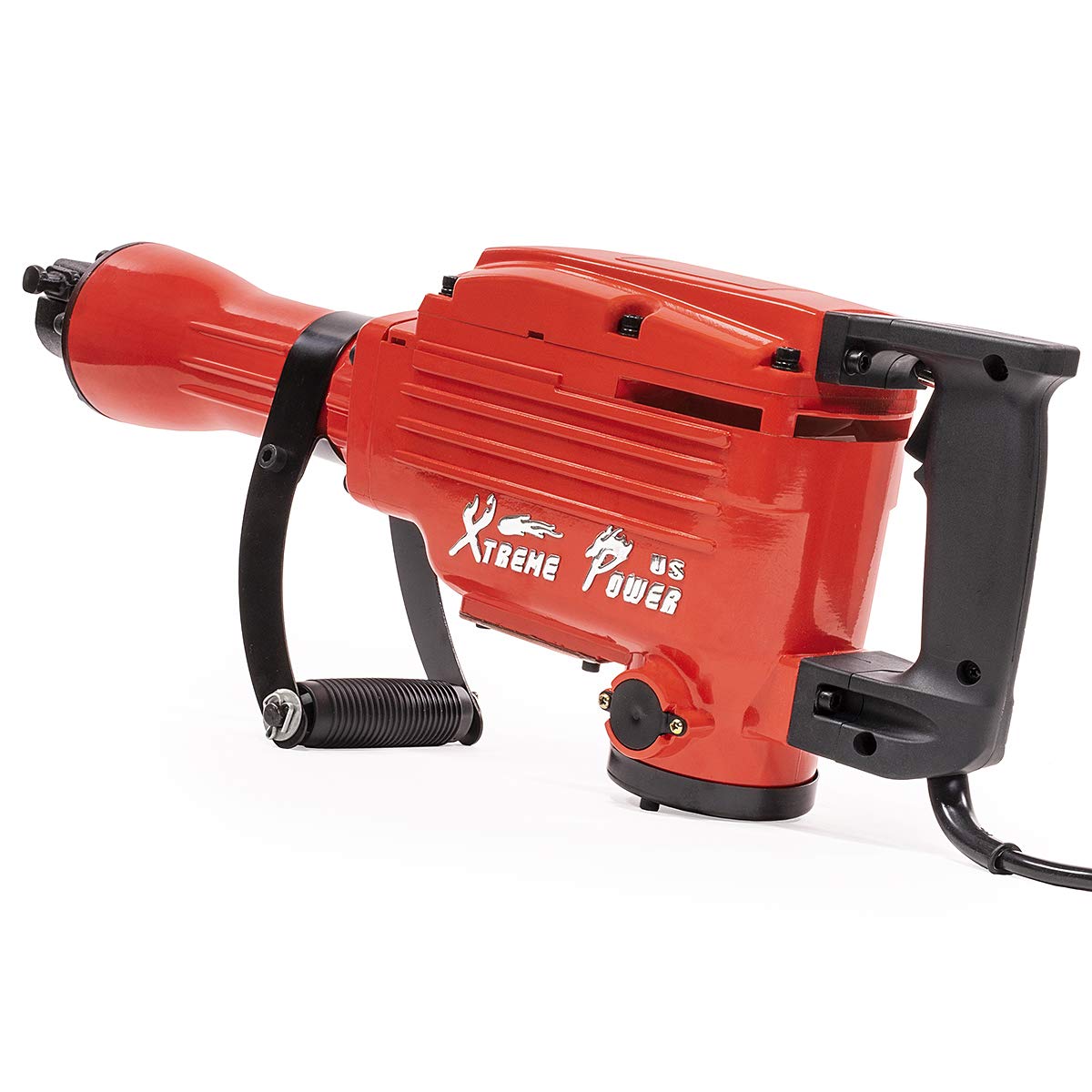 XtremepowerUS 2200W Demolition Electric Jack Hammer Chisel Heavy Duty DIY Demo Floor Scrap Cement Concrete Breaker Punch Drill Set Include (Point, Flat and Scraping Bit)