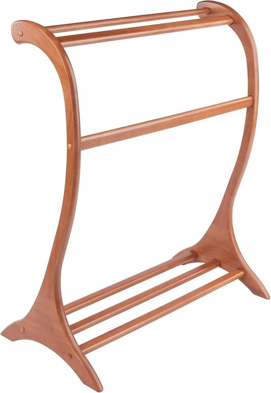 Winsome Bella Blanket Rack in Teak Finish