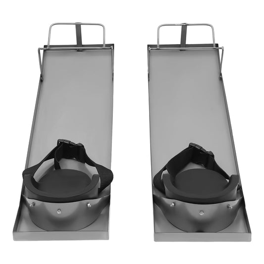 30'' x 8''Concrete Knee Boards, Stainless Steel Slider Knee Boards, Concrete Board Moving Slider Tools w/Concrete Knee Pads and Board Straps for Concrete Finishing