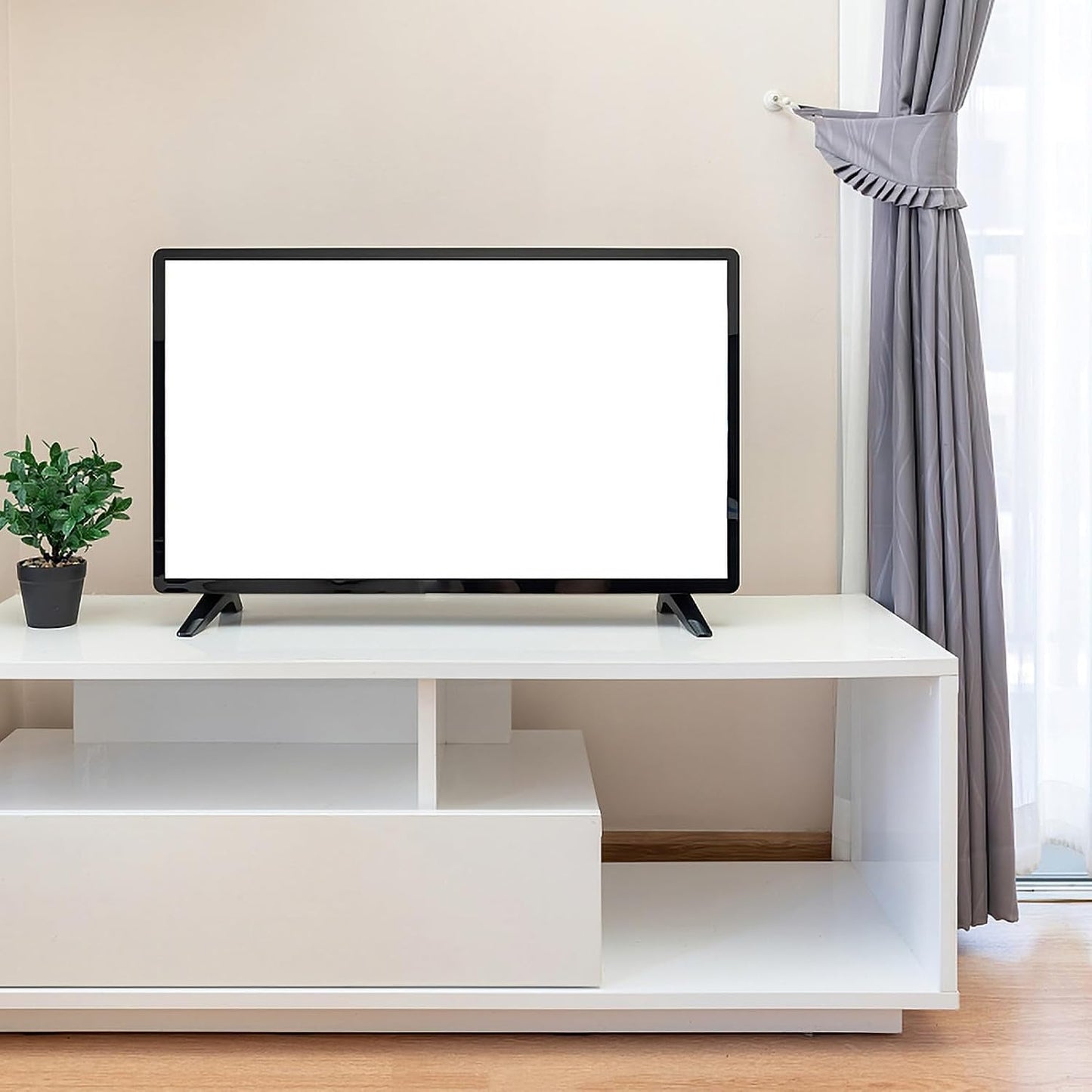 WATIIFUFU Tv Stand Base with Screws Desktop Tv Holder Pedestal Feet Replacement Support Living Room Entertainment